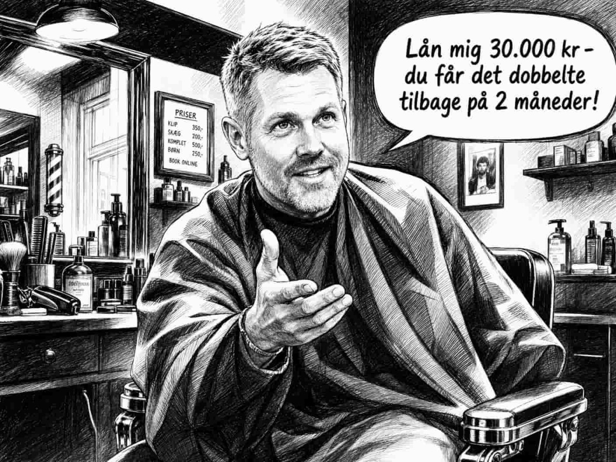 Michael i frisørstolen